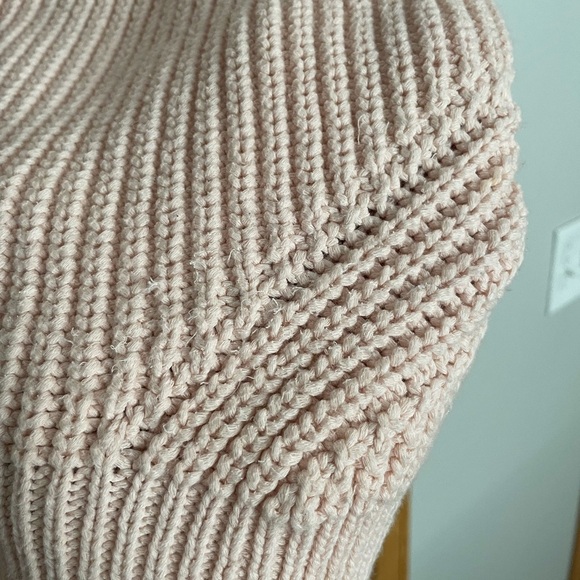 J. Crew Point Sur Blush Pink Chunky Knit Cardigan Sweater Size Large - Picture 7 of 10